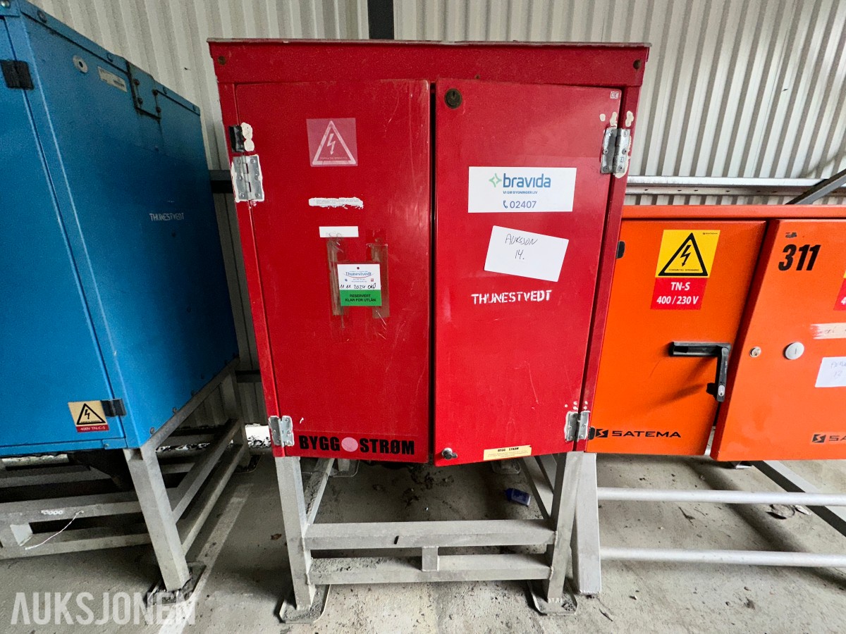 Bygg-Strøm hovedsentral 250A 400V – byggestrømsentral med stativ