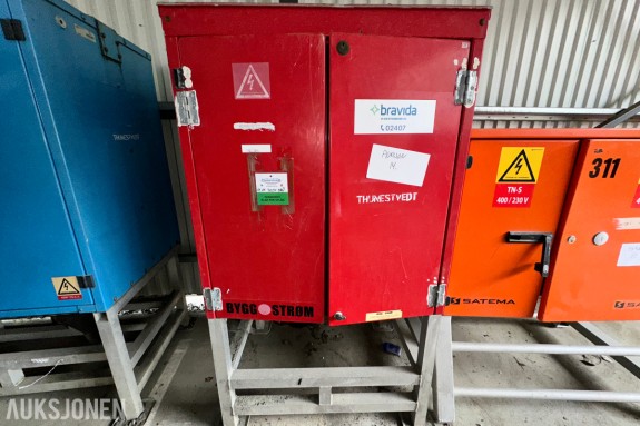 Bygg-Strøm hovedsentral 250A 400V – byggestrømsentral med stativ