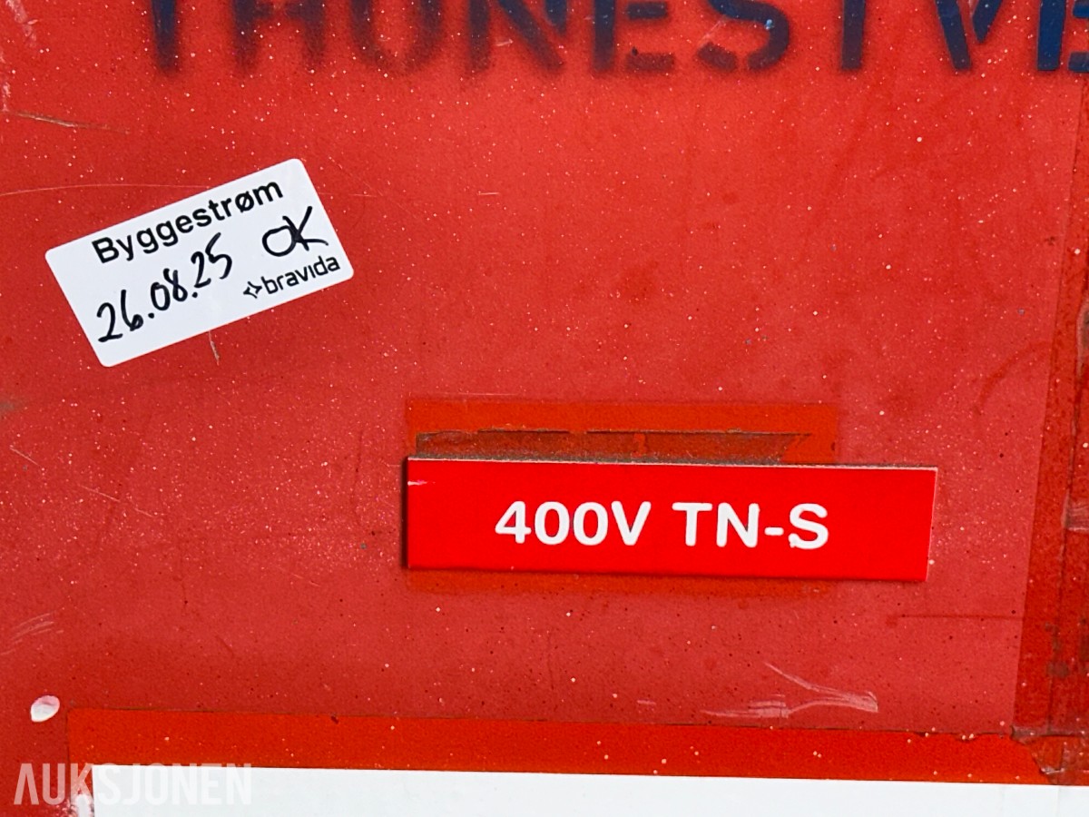 4 stk byggestrømskap / fordelingsskap – 230 V og 400 V