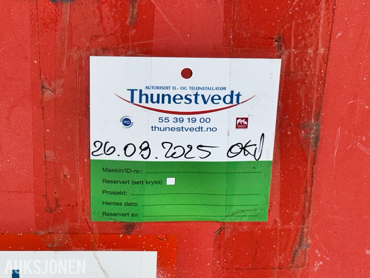 4 stk byggestrømskap / fordelingsskap – 230 V og 400 V
