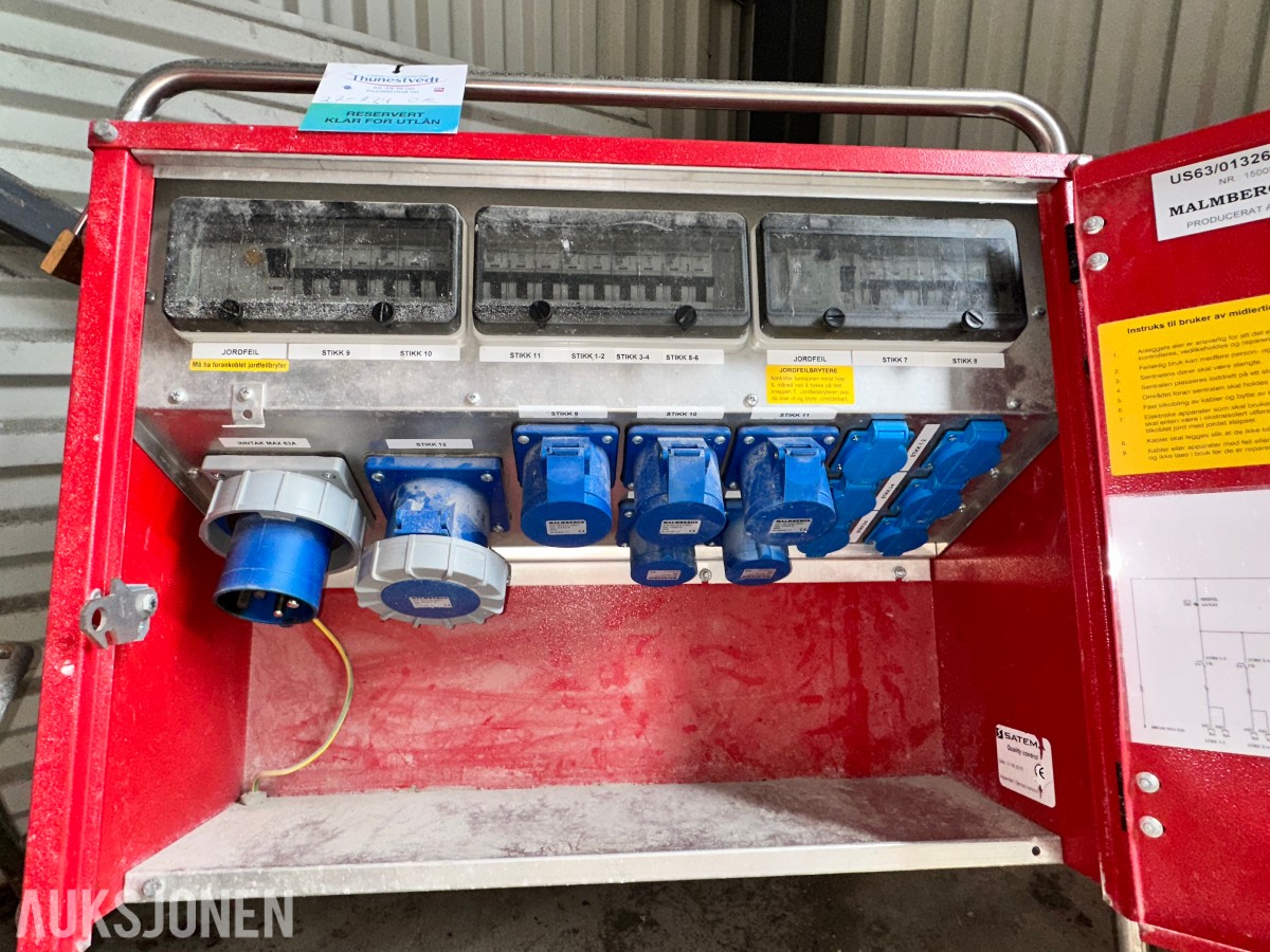 4 stk byggestrømskap / fordelingsskap – 230 V og 400 V