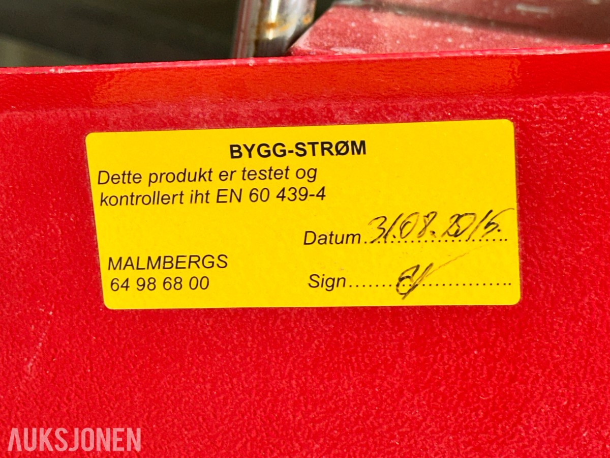 4 stk byggestrømskap / fordelingsskap – 230 V og 400 V