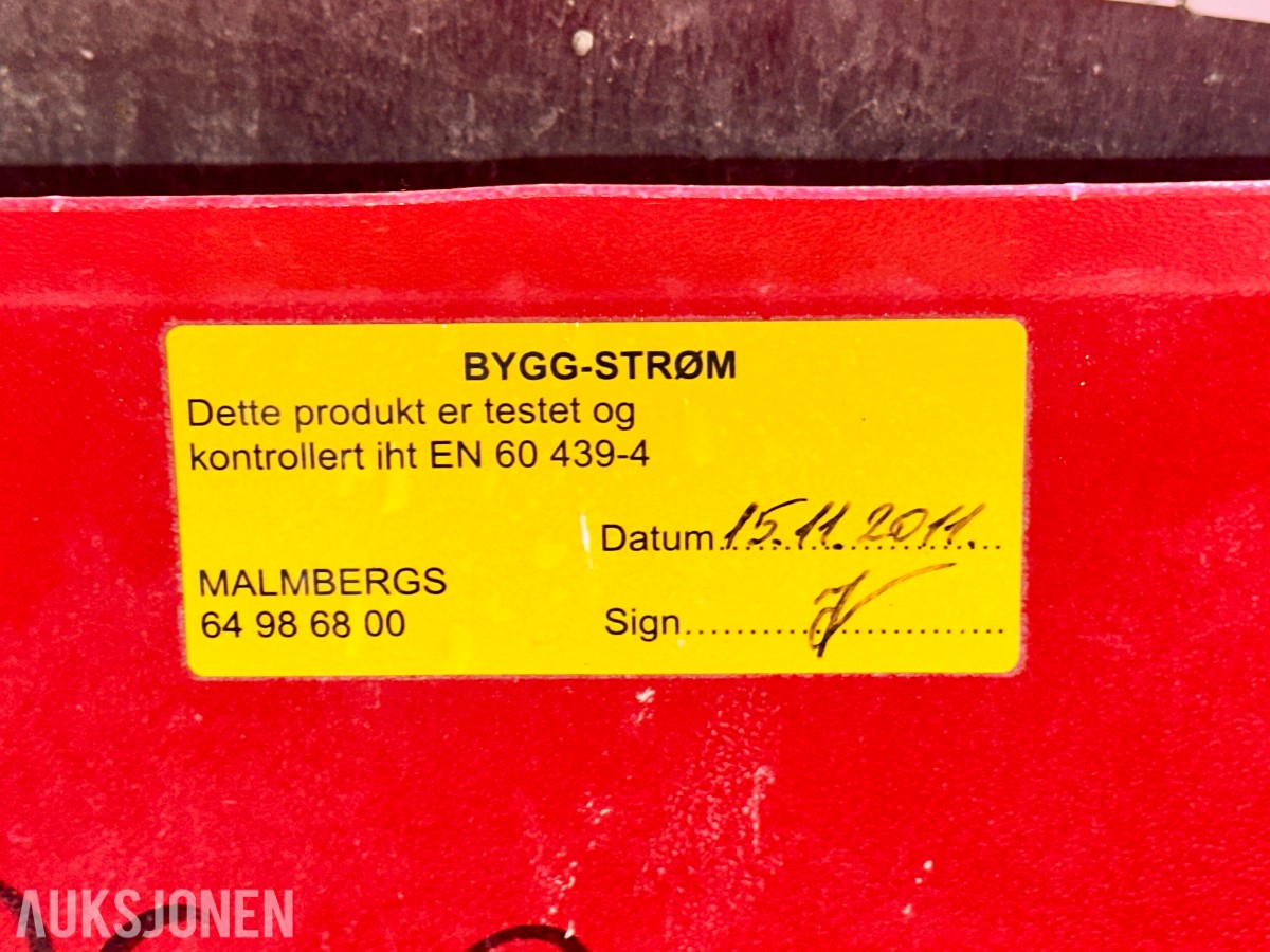 4 stk byggestrømskap / fordelingsskap – 230 V og 400 V