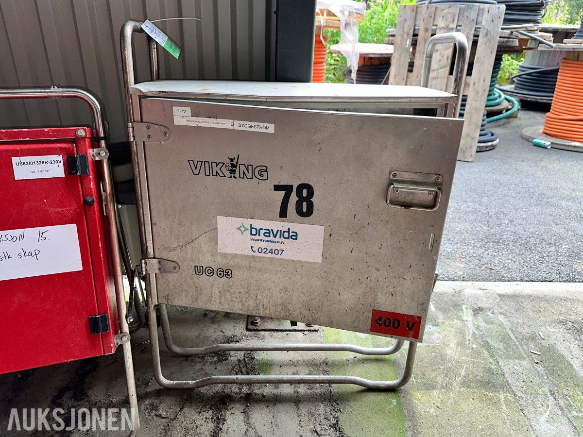 4 stk byggestrømskap / fordelingsskap – 230 V og 400 V