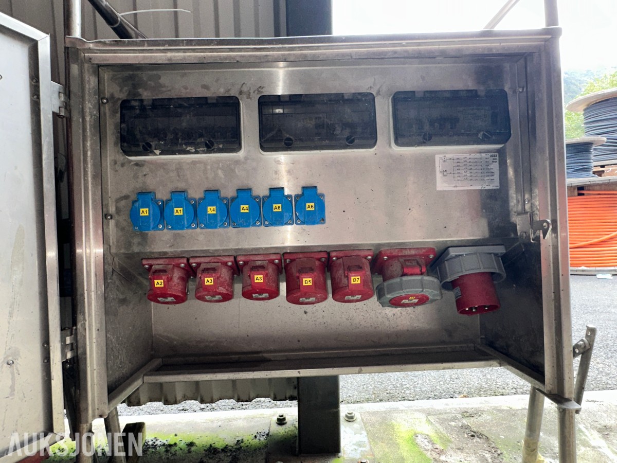 4 stk byggestrømskap / fordelingsskap – 230 V og 400 V