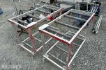 2 stk rullebukker / materialstativer i aluminium – selges samlet
