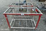 2 stk rullebukker / materialstativer i aluminium – selges samlet