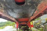 Istrail 3-akslet semitrailer, åpent plan, containerfester