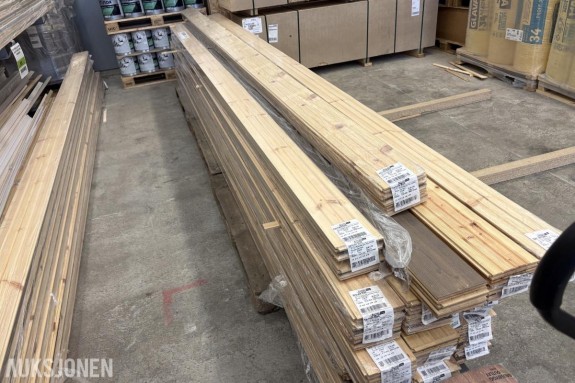 Bjertnæs heltre furugulv 21x137 ca 73m2 21x137 Børstet oljet bark