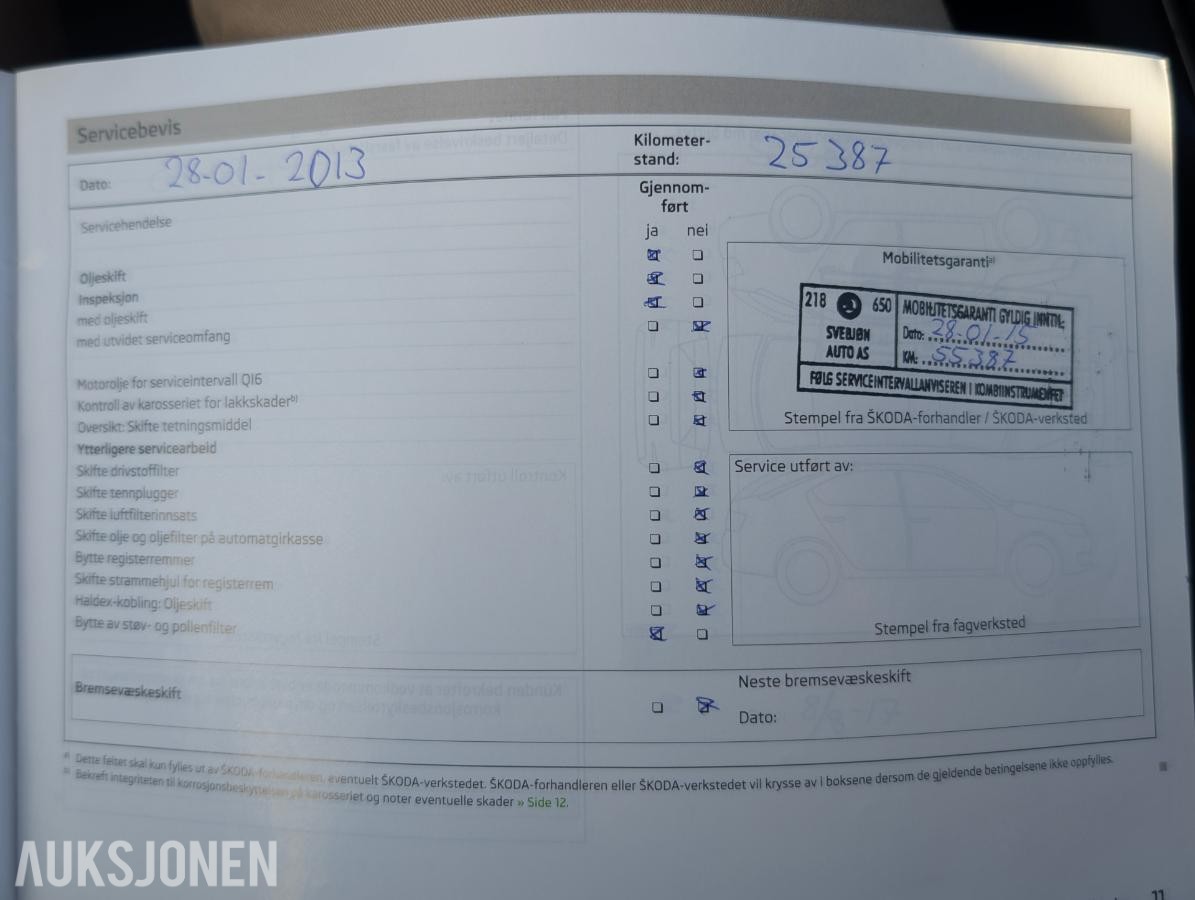 2011 Skoda OCTAVIA 1.6-105 Diesel, EU-godkjent til 27.05.2028