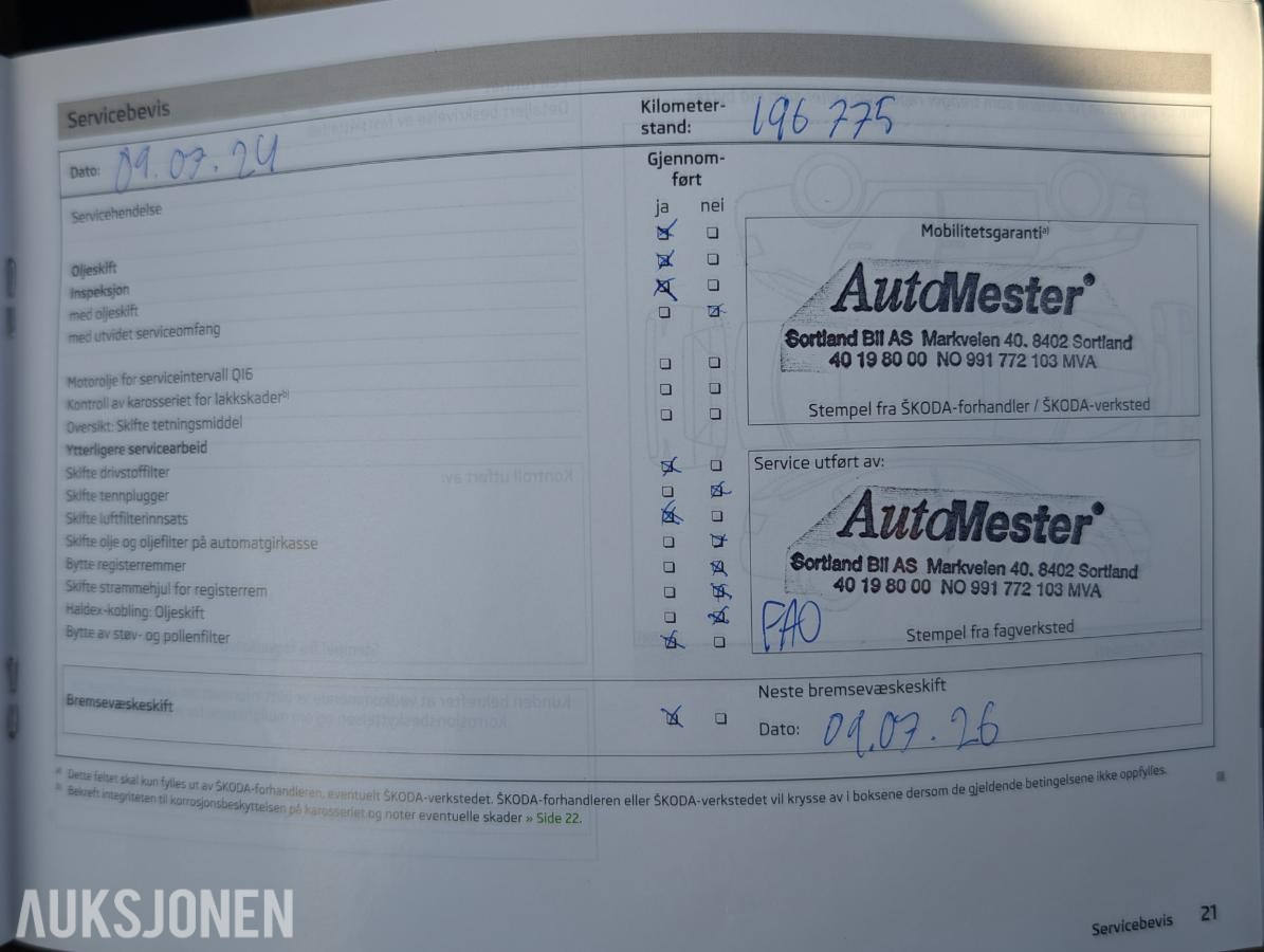 2011 Skoda OCTAVIA 1.6-105 Diesel, EU-godkjent til 27.05.2028