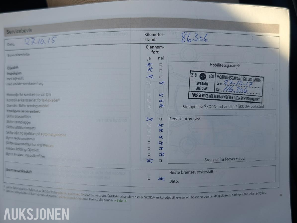 2011 Skoda OCTAVIA 1.6-105 Diesel, EU-godkjent til 27.05.2028