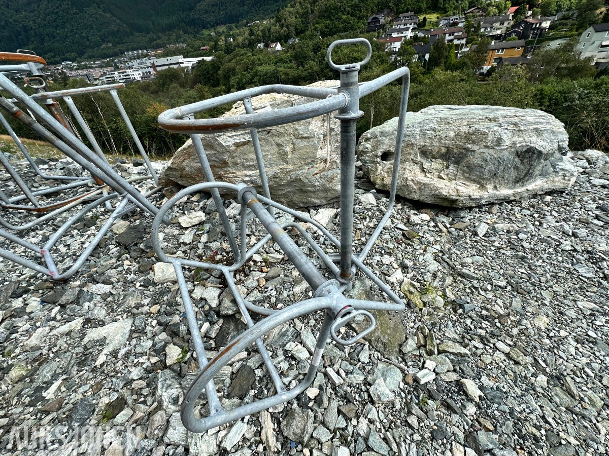 5 stk. galvaniserte løfte-/materialkurver – ulike størrelser