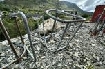 5 stk. galvaniserte løfte-/materialkurver – ulike størrelser