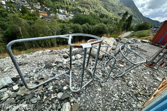 5 stk. galvaniserte løfte-/materialkurver – ulike størrelser