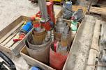 Hilti DD-250E kjernebormaskin med stativ og flere kjerneborkroner