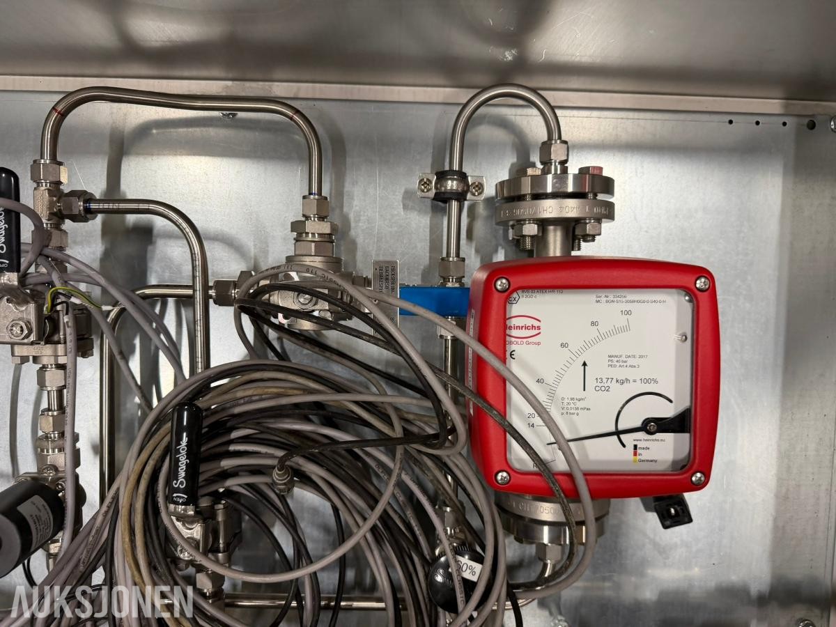 3 stk Rustfrie skap for CO2 dosering