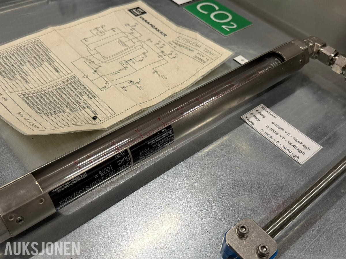 3 stk Rustfrie skap for CO2 dosering