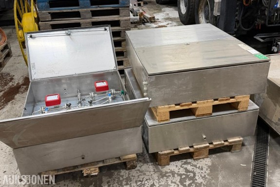 3 stk Rustfrie skap for CO2 dosering