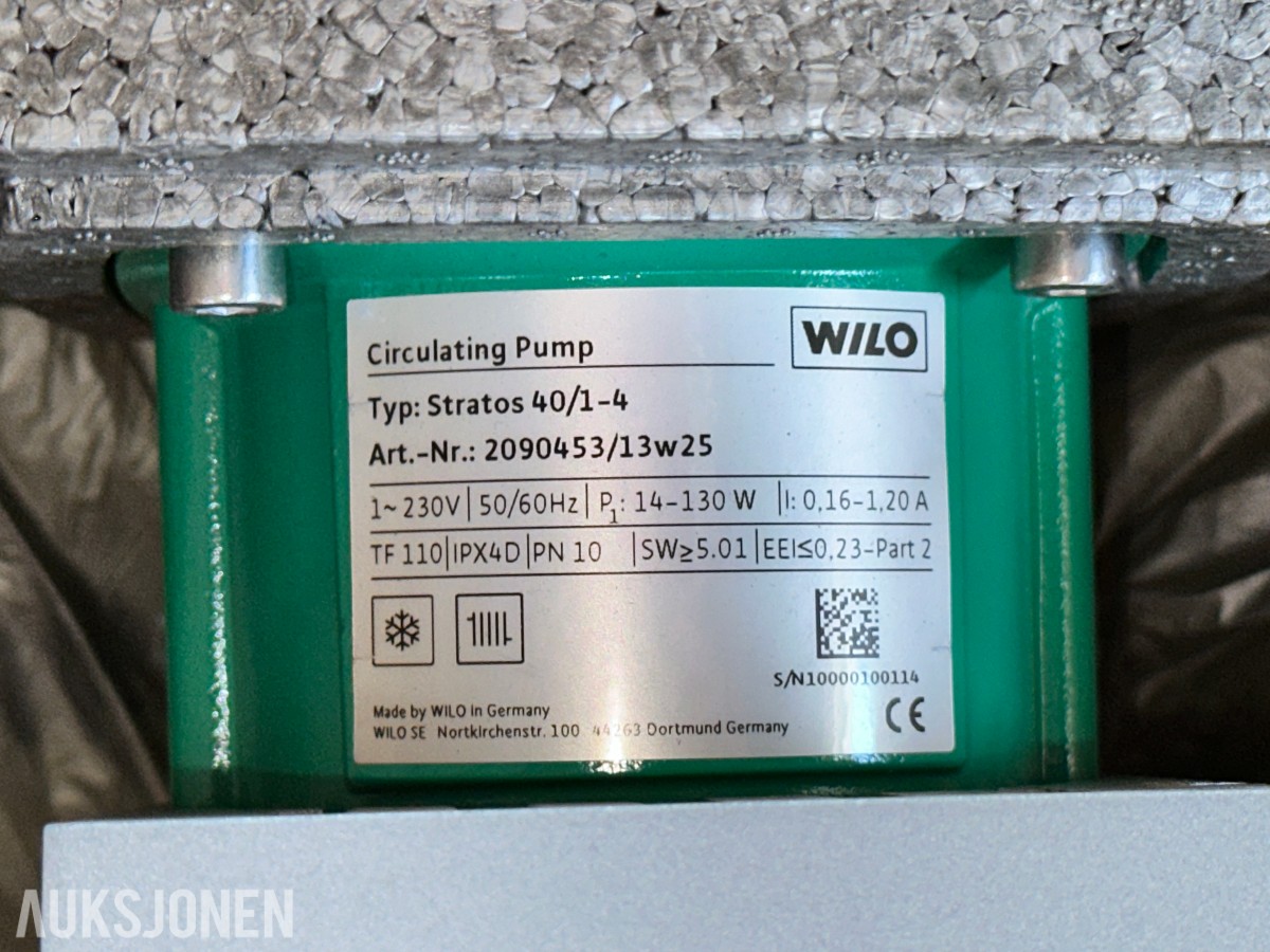 4 stk. Wilo Stratos sirkulasjonspumper – ubrukt – selges samlet