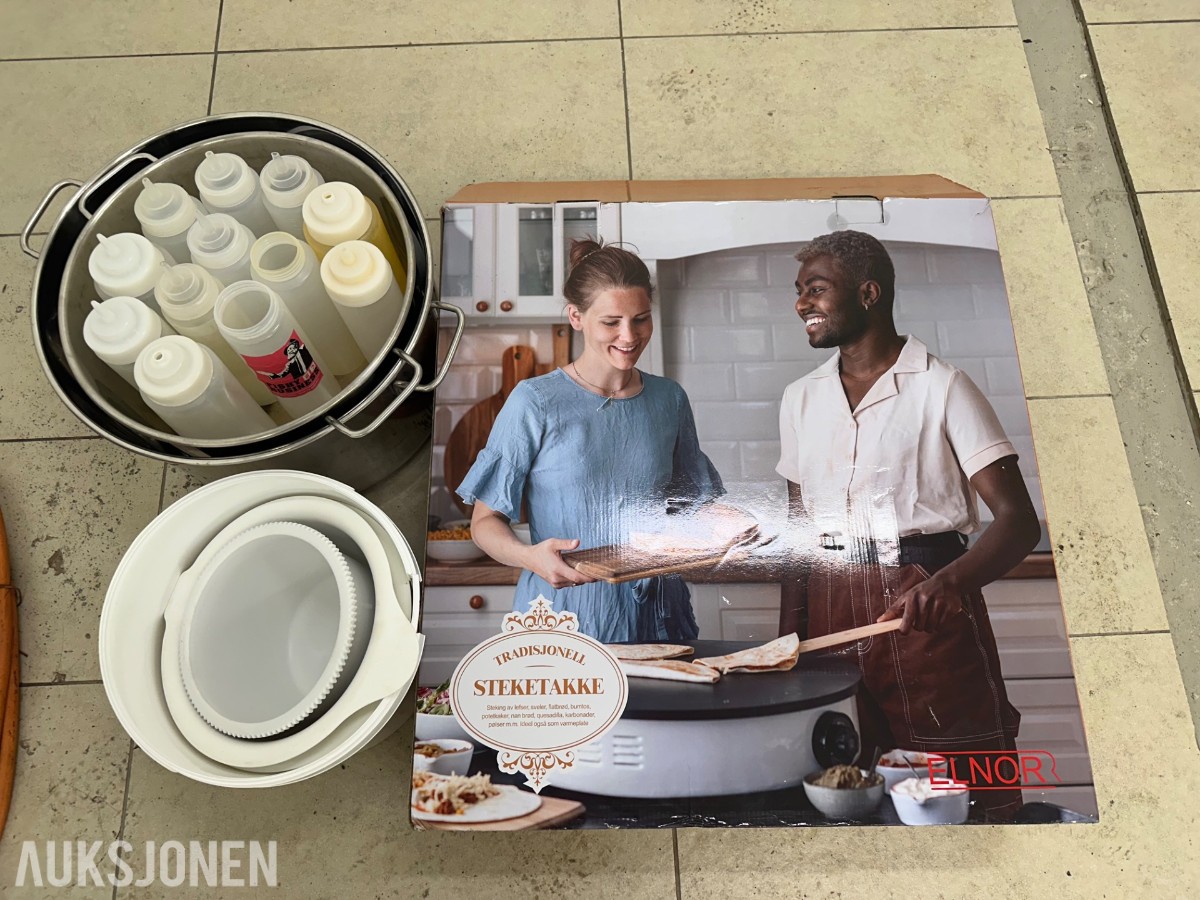 Elnor tradisjonell steketakke med tilbehør