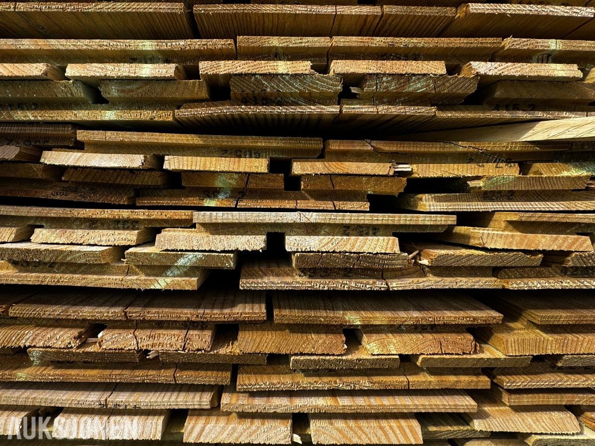 CU impregnert Dobbelfals Bordkledning - Rett med fuge - EP - Furu 19x148 - 724 meter