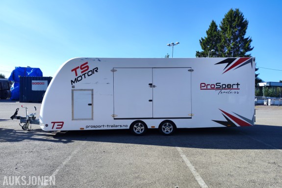 2022 Ecotrailer ProSport 3500 kg – stor lukket transporttilhenger med vinsj og kjørerampe