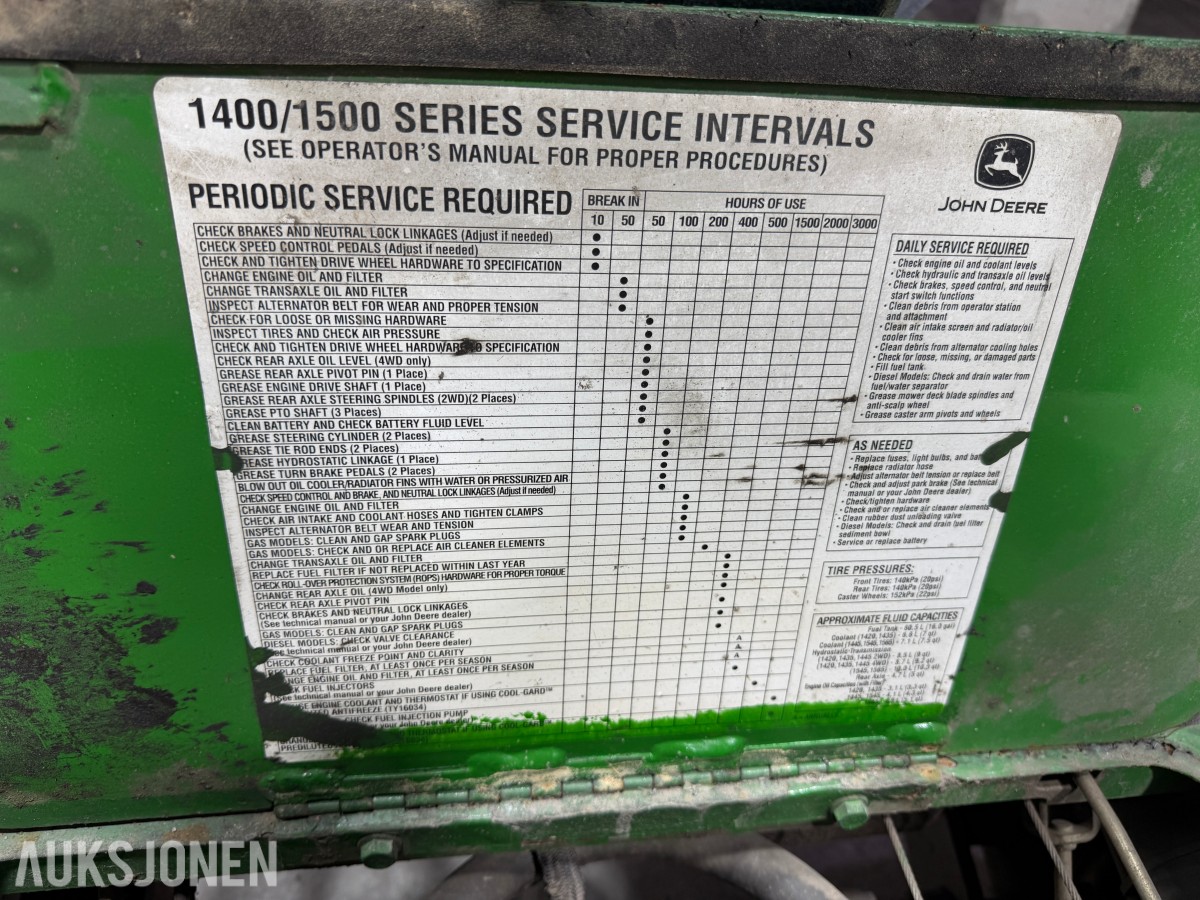 2005 John Deere 1445 plentraktor