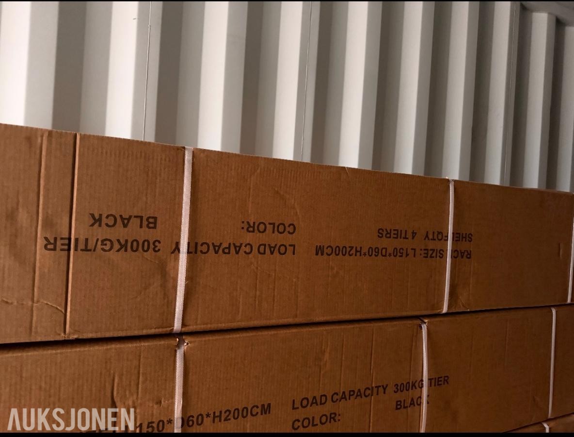4stk 150x60x200, 1200kg komplette lager reoler! Helt nye! Garasjereoler