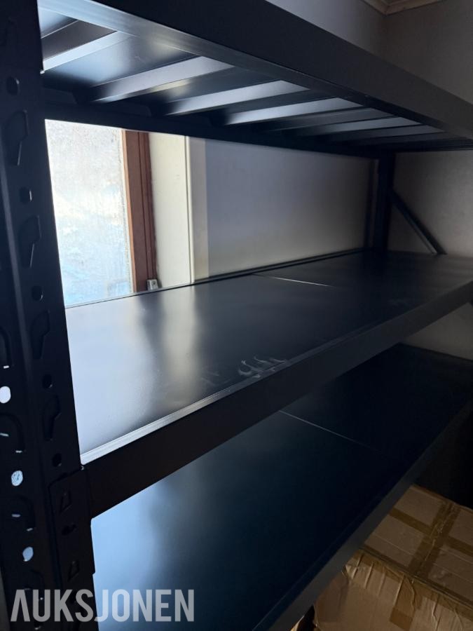 4 stk komplette Lagerreoler 120×60×200cm – 200kg pr. hylle – total 800kg