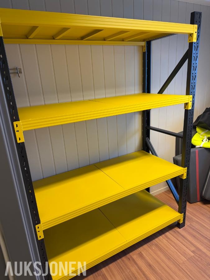 4 stk komplette Lagerreoler 120×60×200cm – 200kg pr. hylle – total 800kg