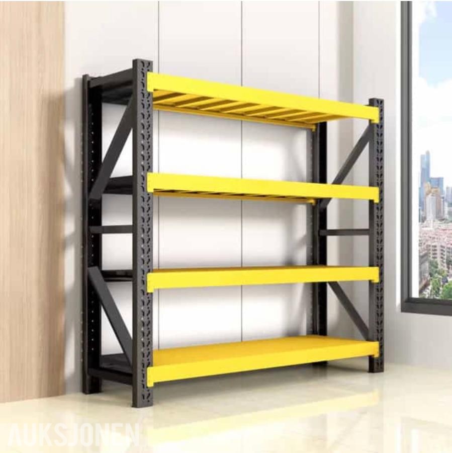 4 stk komplette Lagerreoler 120×60×200cm – 200kg pr. hylle – total 800kg