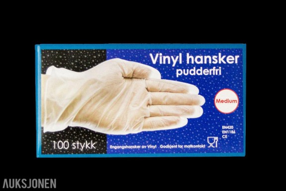 Vinylhansker i S,M,L,XL ( 150 ass. pakker)