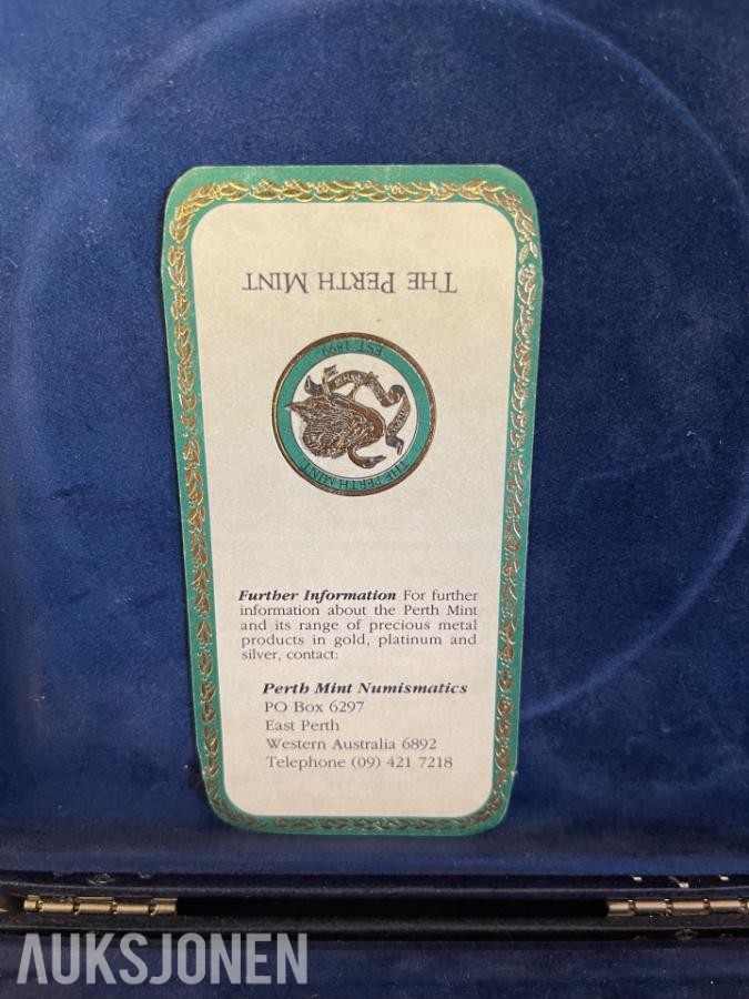 1996 The Australian Kookaburra , 1 kg rent sølv