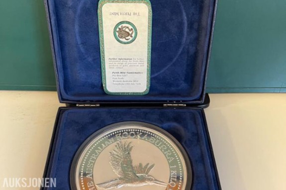 1996 The Australian Kookaburra , 1 kg rent sølv