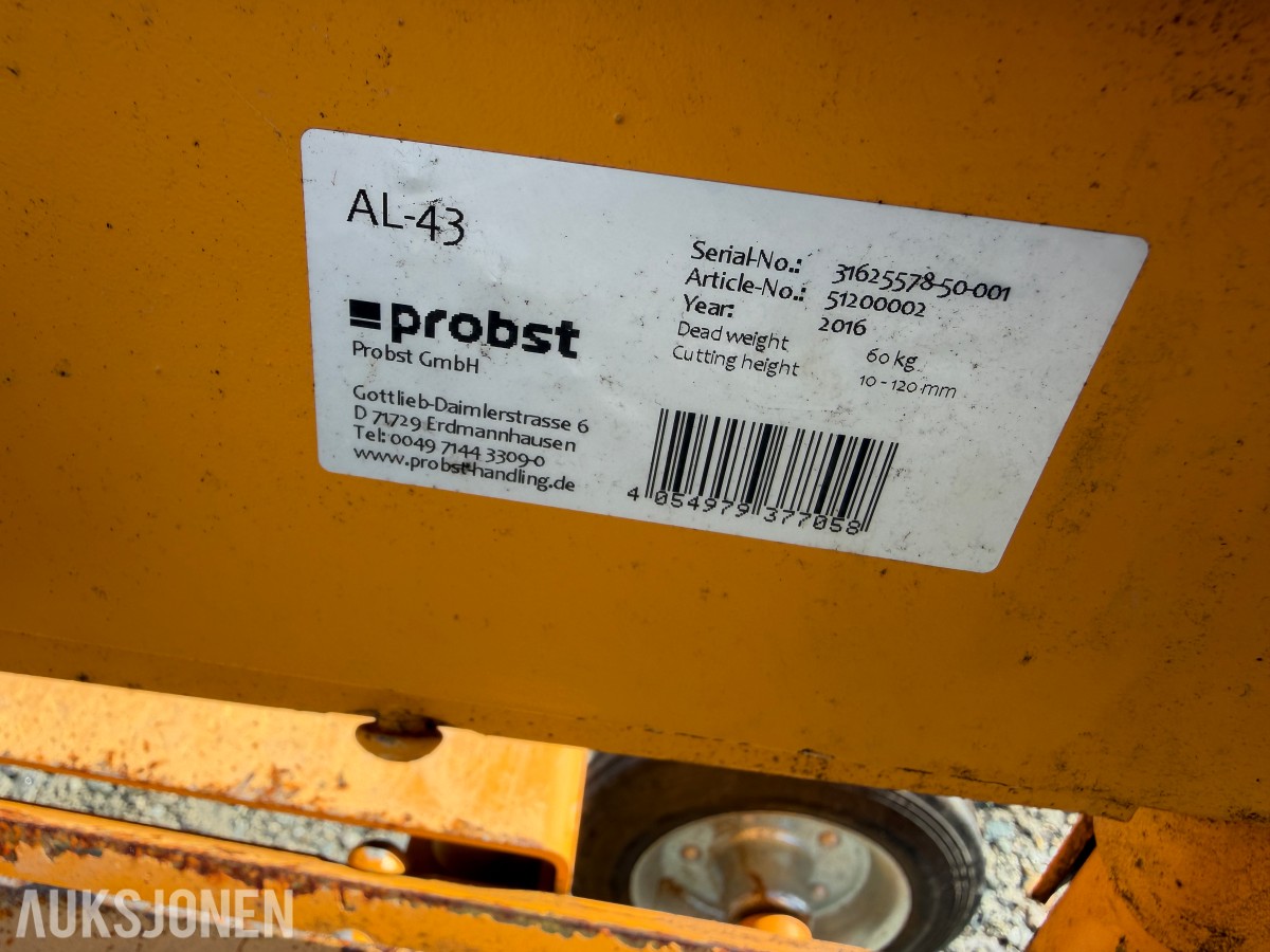 2016 Probst AL-43 steinkutter 430 mm 