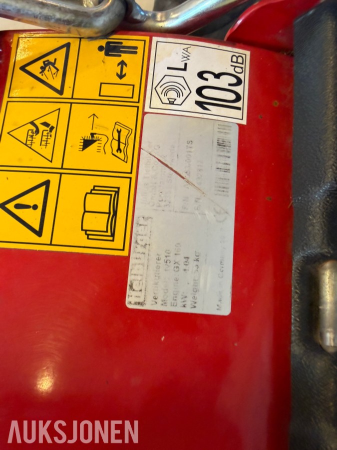 Hellbürger TV510 vertikalskjærer / plenlufter med Honda GX160 bensinmotor