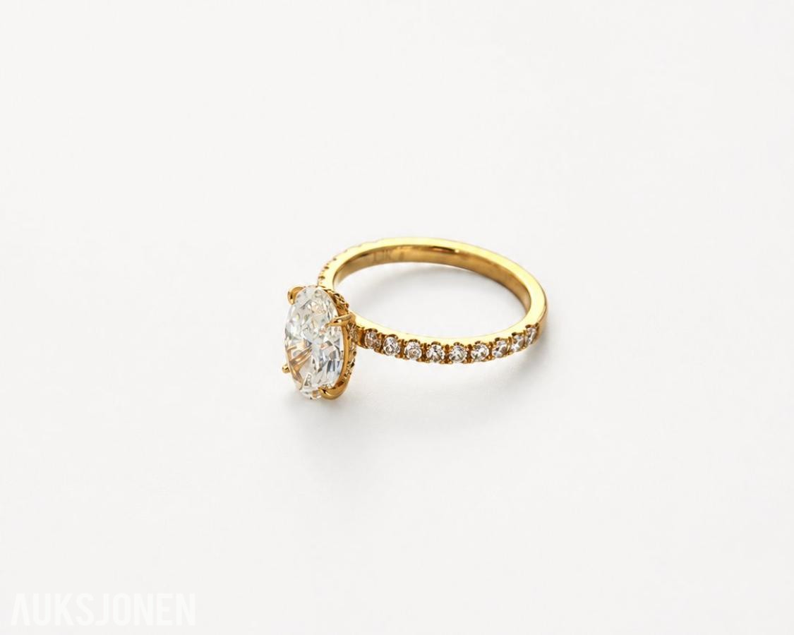 2,00CT DIAMANTRING I 14k GULT GULL - 2026