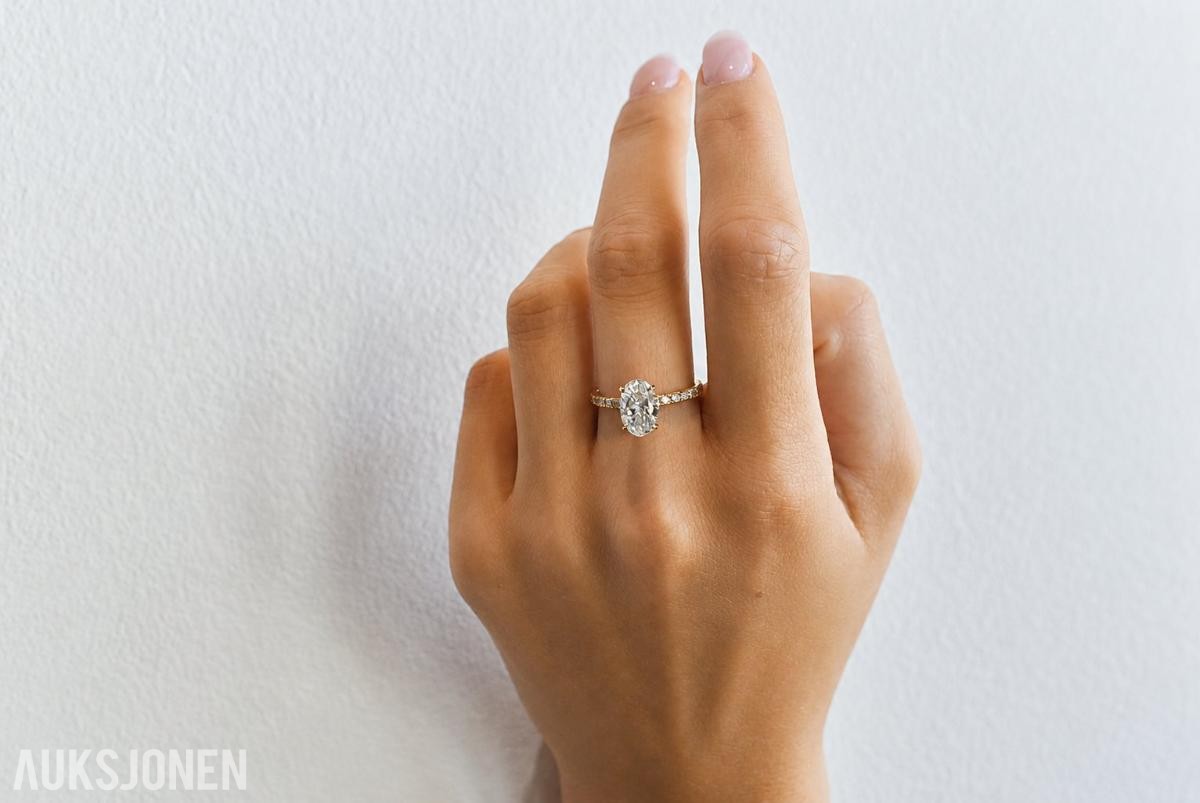 2,00CT DIAMANTRING I 14k GULT GULL - 2026