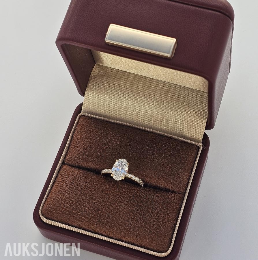 2,00CT DIAMANTRING I 14k GULT GULL - 2026