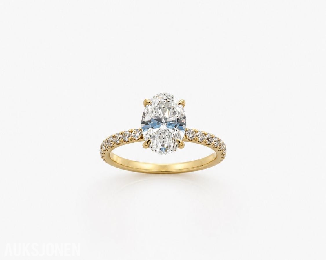 2,00CT DIAMANTRING I 14k GULT GULL - 2026