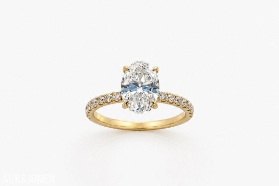 2,00CT DIAMANTRING I 14k GULT GULL - 2026