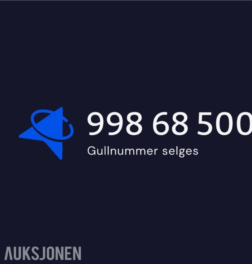Gullnummer: 998 68 500