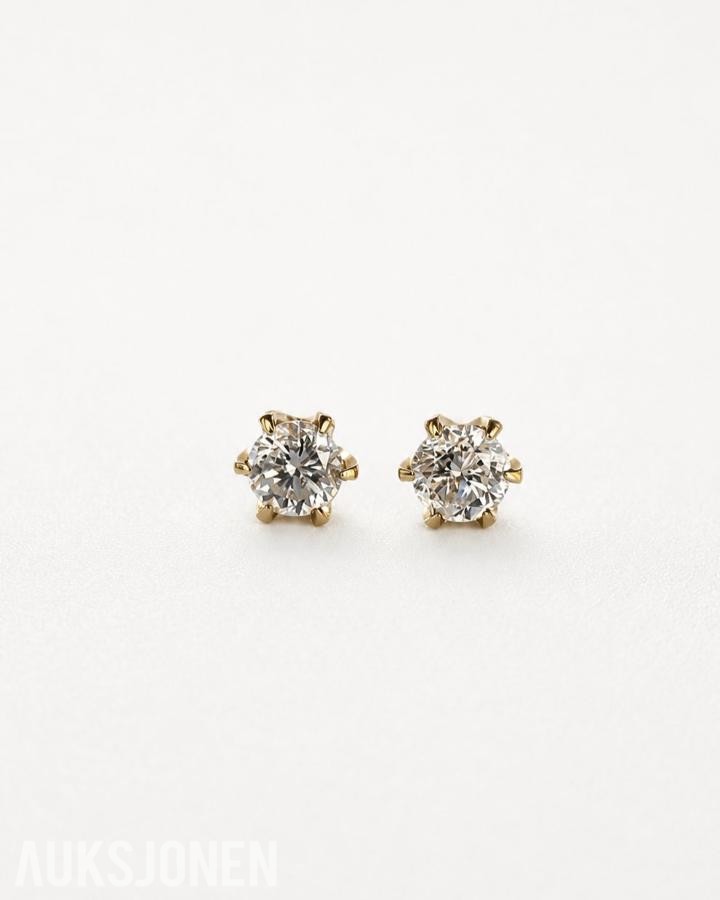 Elegance Diamantøredobber 0.60ct - Naturlige Diamanter