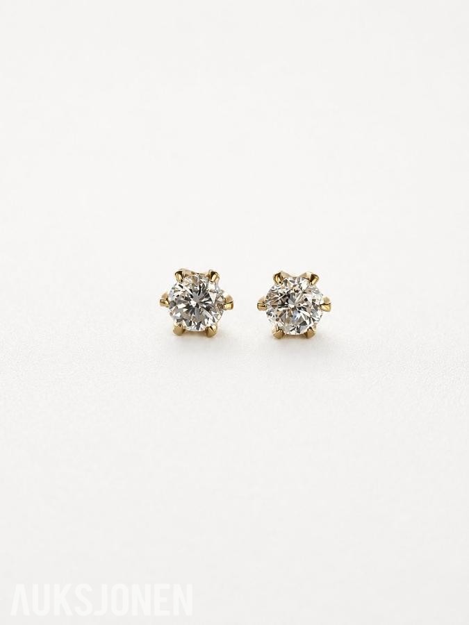 Elegance Diamantøredobber 0.60ct - Naturlige Diamanter