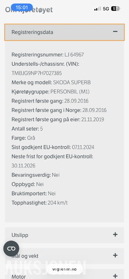 2017 Skoda Superb 1.6 Diesel, Automatisk, Cruisekontroll, Hengerfeste