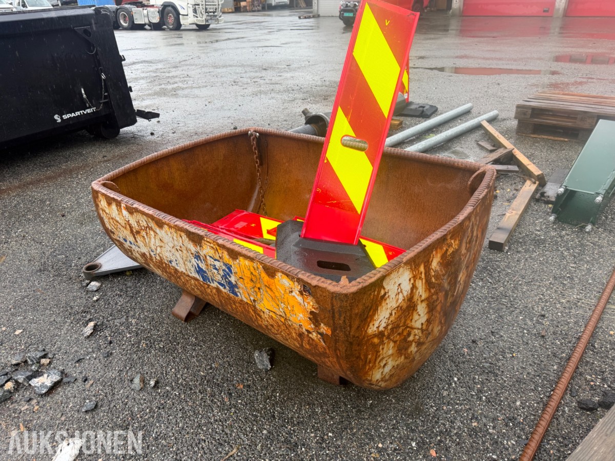 Kraftig materialkorg/løftekorg i stål
