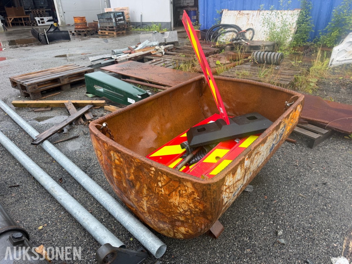 Kraftig materialkorg/løftekorg i stål