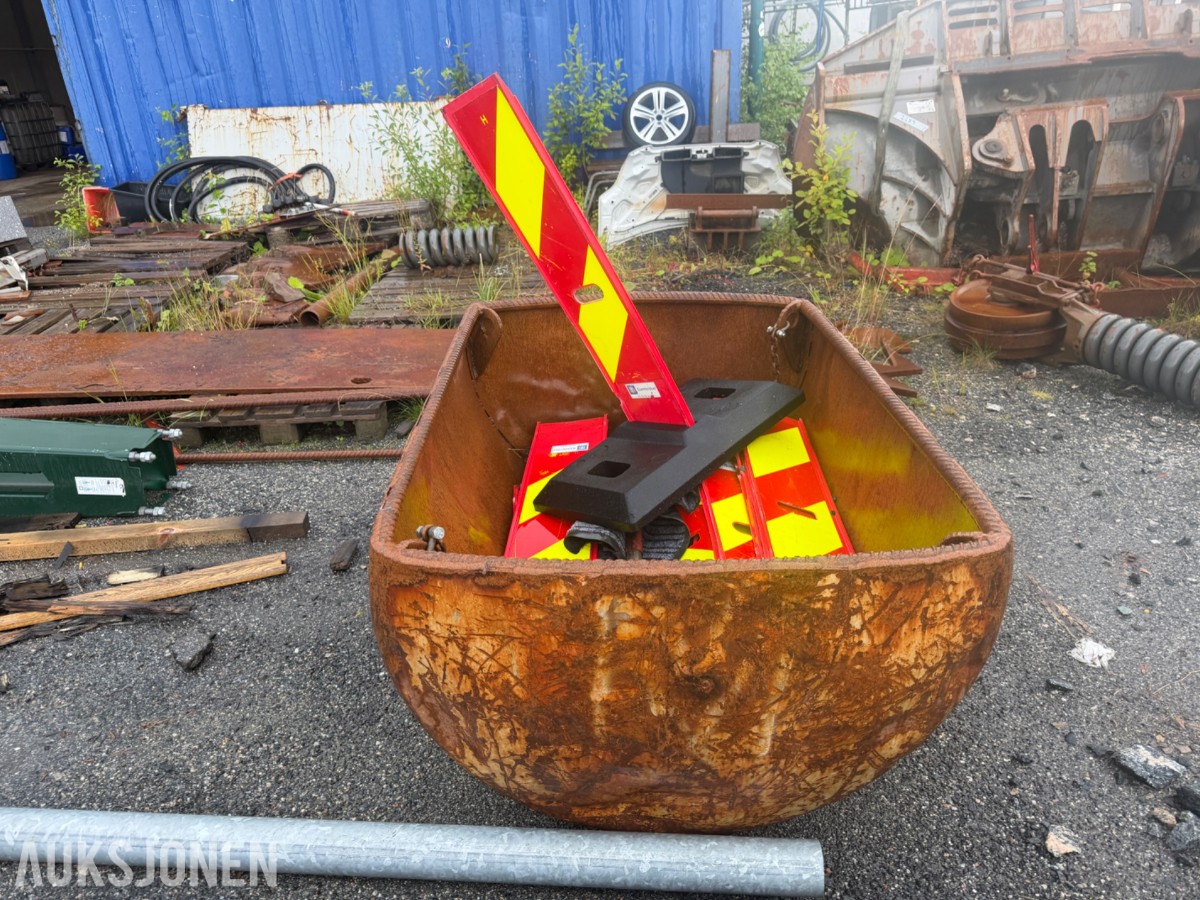 Kraftig materialkorg/løftekorg i stål