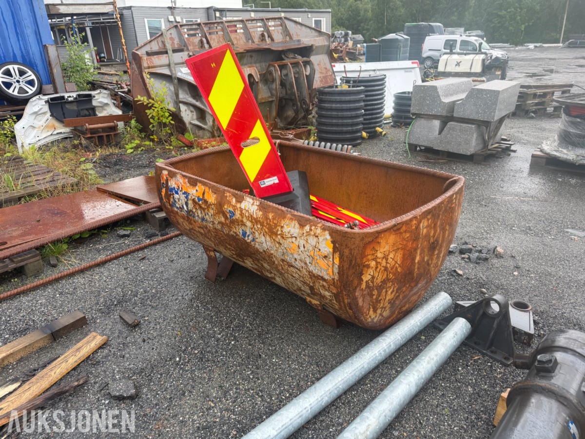 Kraftig materialkorg/løftekorg i stål